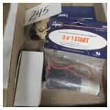 Miscellaneous box lot, relays, cow ?