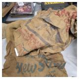 Vintage lot of burlap sacks bags Pa, Ca +