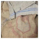 Lot of 2 burlap vintage bags, Brazil and Master
