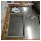 Vintage mirror in frame(needs work) and frame