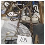 Vintage metal angel candle holder
