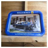 Rolls royce vintage metal serving tray