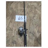 Vintage zebco jonny quest rod and reel