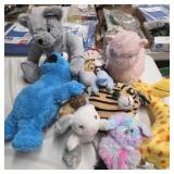 Box lot of plush animals