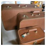 Vintage JC Higgins Starline hard cases luggage set