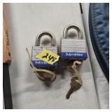 2 master locks with keys