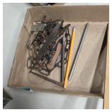 Box lot of miscellaneous tools file and more