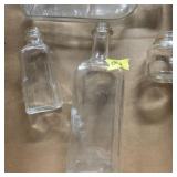 Lot of 3 glass bottles various sizes