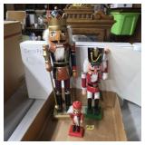 Lot of 3 decorative nutcrackers holiday Christmas