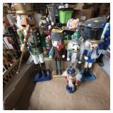 Lot of 5 decorative nutcrackers holiday Christmas