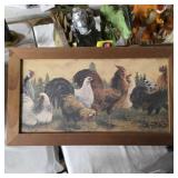 Country hen, chicken rooster picture