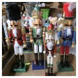Lot of 4 decorative nutcrackers holiday Christmas