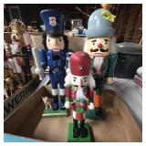 Lot of 3 decorative nutcrackers holiday cop