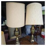 Vintage brass table lamps underwriters labratories