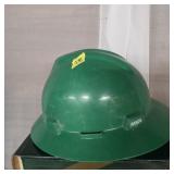 Green full brim hard hat