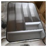 Vintage metal silverware drawer insert