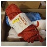 Box lot of twisted cord color varies