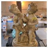Vintage Children Statue Plaster Resin Classical