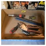 Box lot of tools screwdrivers plus