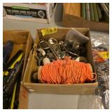 Box lot of cord, washers and more