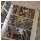 Binder of pro line football cards