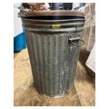 Large Metal Trash Bin with Game Traps