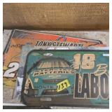 Lot of Nascar license plates