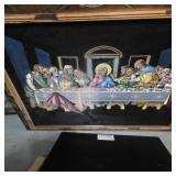 The last supper on felt picture