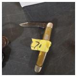 Vintage gold color pocket knife