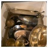 Box of vintage silver plated lot - nice
