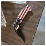 Tiger usa flag folding knife