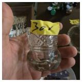 Small glass crystal candlestick