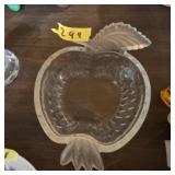 Glass apple dish