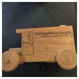 Vintage York daily record wooden bank