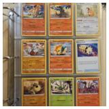 Baseball binder with Pokï¿½mon cards
