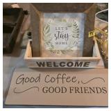 Lot of home decor coffee wood