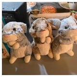 Three Plush Rabbit Toys