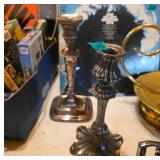 Silver Toned Candlesticks