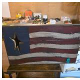 Wooden American Flag Box Decoration