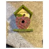 Decorative Wooden Birdhouse with Apple Motif
