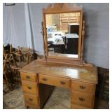 Vintage vanity with mirror