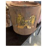 Antique Peanut Butter Can with Partial Label
