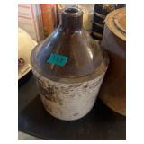 Brown Ceramic Jug with Broken Handle