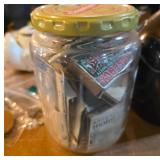 Jar of Vintage Matchbooks in a Claussen Jar