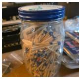 Glass Jar with Matches and Kraft Lid