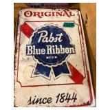 Pabst Blue Ribbon Tin Metal Sign