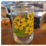 Vintage Glass with Daffodil Design