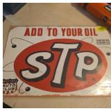 STP Add To Your Oil Metal Sign