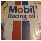 Mobil Racing Oil Metal Advertising Sign