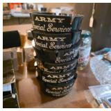 Stack of Army Special Services Ashtrays Vietnam